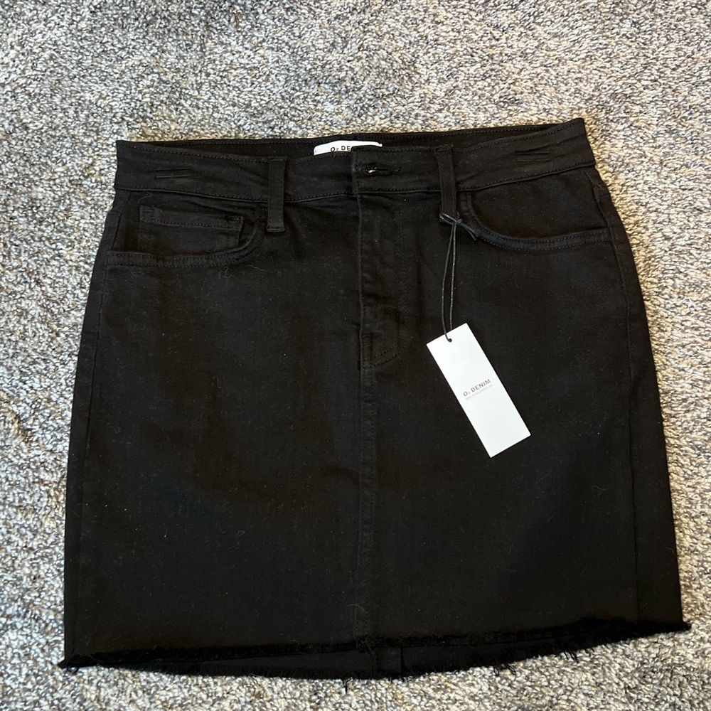 Black Denim Skirt